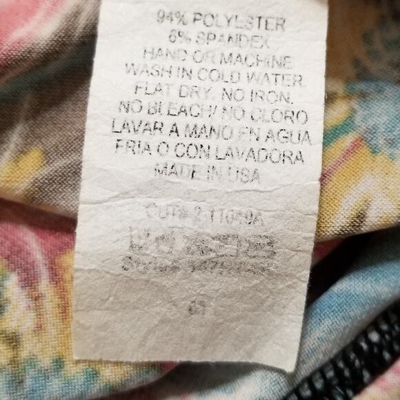 JOSTAR Multicolor Floral Stretch Travel Knit Slinky TOP Size - SEE MEASUREMENTS - Picture 7 of 8